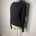 J.Crew  Size Small Sweater Black Over Tan Underlay 100% Cotton Photo 1