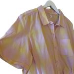 Nordstrom BP Window Pane Crop Boxy Pink Yellow Button-Up Shirt SZ 1X Photo 7