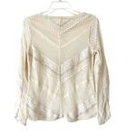 Sundance  Cream Lace For Days Crochet Sheer Ivory Top size XS Photo 5