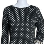Boden Dress Womens 6L Navy Blue White‎ Polka Dot Sheath Quilted Novelty Bohemian Size 6 Photo 3