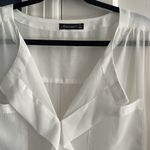 MiracleSuit  sheer tunic top dress coverup white ivory Button Down 3/4 Sleeve med Photo 1