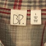 BP  Red/Gray Plaid  Shirt Button Up Large Photo 3