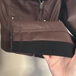 New Look NWT Chocolate Brown Faux Leather Jacket Photo 4
