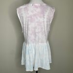 Free People  We the Free Pastel Tie Dye Tank Swing Ruffle Sz Small Photo 1