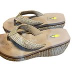 Volatile size 8 wedge tan thong sandal women’s island Photo 6