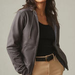 American Giant Womens Charcoal Grey Full Zip Hoodie Sweatshirt Size S Gray Photo 0