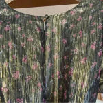 Love Shack Fancy Black And Gold Metallic Mercy Mini Dress in Midnight Vine Photo 6