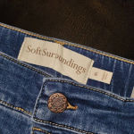 Soft Surroundings NWT  Womens Straight Leg Full Length Jeans XL‎ Photo 4