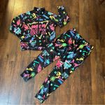 Retro 1980s style two piece track suit! Size M, Unisex, NWOT Black Size M Photo 1