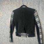 Lou & grey Lou‎ & Grey Women Size XS Black White Knit Moto Zip Jacket Asymmetrical Zipper Photo 1