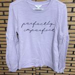 Time And Tru Lavender Perfectly Imperfect Sweatshirt Size Small Purple Photo 0