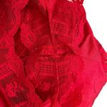 Formfit Vintage 70s Red Sheer Romantic Lace Button Up Lingerie Romper Teddie Size 34 Photo 8