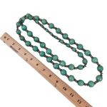 Round Dyed Ball Wooden 46” Statement Handmade Boho Coachella Festival Necklace Photo 4
