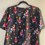 Dr. Seuss Grinch Who Stole Christmas Black Scrubs Top Medical/Dental/Vet, XL Photo 4