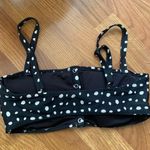 Aerie button up bandeau with straps bathing suit top polka dot Photo 3