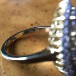 Natural Tanzanite Green Tanzanite Sterling Silver Cocktail Ring Size 6 Gold Photo 4