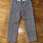 J Crew plaid silk blend lined Cafe Capri elegant 4 pants Black Photo 0