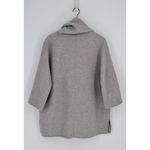 ZARA NEW  Short Knitted Coat With Scarf Oversized Wool Blend Gray Women's XS Photo 5