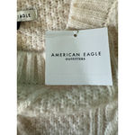 American Eagle  Sweater Size Small White Long Tunic Crew Neck Cableknit Soft NWT Photo 7