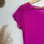 Free People top XS mesh baby tee polka dots shirt Photo 1