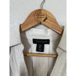 Tahari  Linen Blend Lace Eyelet Detail Collared Top Size Medium Photo 1