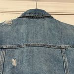 BLANK NYC Jean Jacket Raw Hem Distressed Destroyed Size XS Trucker Denim Coat Photo 15