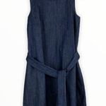Kate Spade Broome Street Belted Sleeveless Dark Blue Denim Dress size XS Photo 2