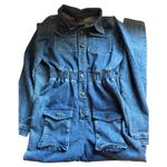 Mad For Love Denim Jumpsuit Sz Small Blue Photo 8