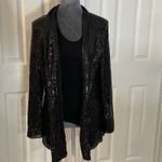 Cupshe Black Sequin Tuxedo Blazer Dress Jacket Bloggers Fav - Size Medium NWT Photo 2