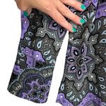 Denim & Co. Printed Split Y Neck Tunic with Flared Sleeves‎ S Gray Photo 3