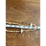 Shell Necklace With‎ Flower Details, Tropical Vacation Beachy Summer Style 30" Tan Photo 3