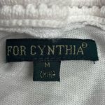 For Cynthia  Women’s Linen Blend Top White With Palm Trees Design Size Medium Photo 6