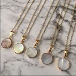 Minimalist Natural Pearl Shell 14k Gold Necklace‎ Gold Photo 8