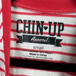 Chin Up Apparel Cardio Queen  Coral and White Striped Tank Photo 3