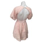 Showpo Cherie Pink Orange Puff Sleeve Cutout Open Back Mini Fit & Flare Dress 4 Photo 2