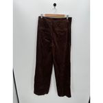 DG2 Brown Faux Suede Wide Leg Pants Size 12 NWT Pull On High Waisted Stretch Photo 1
