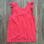 Loft  Flutter Sleeve Cross Back Classic Cotton Top Pink Size Small Photo 0