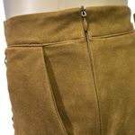 Love Riche  Brown Faux Suede Braided Accent High Rise Zip Shorts Womens Medium Photo 6