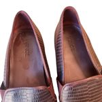 Vince  Women’s Burgundy Lizard-Embossed Leather Slip-On Sneakers Size 9M in GUC Photo 3