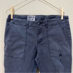 Pam & Gela Twill Skinny Cargo Pants Fray Hem Lace Up Back Size Large Photo 2