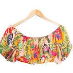 Farm Rio NWT  Tropical Macaw Leaves Off The Shoulder Crop Top OTS Size XS NEW Photo 3