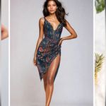 Asymmetrical averie HALLEY DRAPED MIDI dress NWT $168 revolve formal party xxl Blue Photo 1