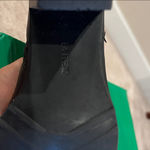 Chic Black Leather Heeled Boots Size 7.5 Photo 1