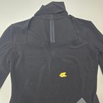 Norma Kamali  Long Sleeve Sweetheart Turtle Top in Black Photo 4