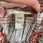 American Rag Cie Boho Smocked Matching Set Womens Small Cropped Shirt Wide Leg Photo 7