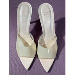 Black Suede Studio Bella High Heels Mule in Blush 8 Womens Pointy Mules Tan Photo 5