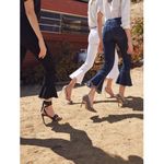 MOTHER The Cha Cha Fray Flare Crop Jeans in Glass Slipper | Size 25 White Photo 3