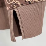 American Eagle Aerie Seriously Lived In Oversized Baggy Sweatshirt Brown Paisley Crew Neck Med Photo 2