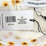 We Wore What New Daisy Print Mini Slip Skirt Ivory Multi Size XS Photo 13