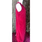 VTG Red Corduroy Cotton Maxi Dress Womens 14 Fall/Christmas Size L Photo 2